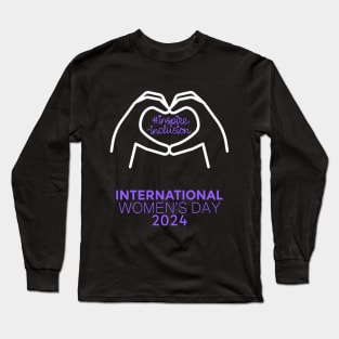 Count Her Inspire Inclusion Women's International Day 2024 Long Sleeve T-Shirt